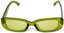 Dang Shades Korvette Sunglasses - lime green/yellow lens - front detail