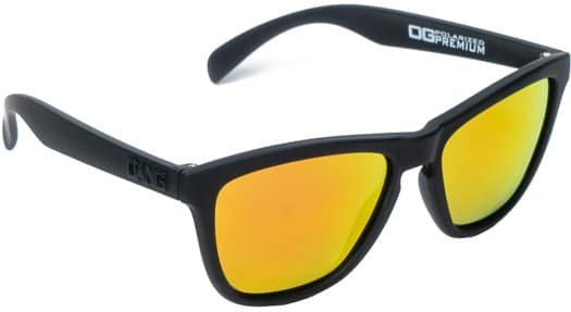 Dang Shades OG Premium Polarized Sunglasses - matte black/fire mirror polarized lens - view large
