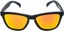 Dang Shades OG Premium Polarized Sunglasses - matte black/fire mirror polarized lens - front detail