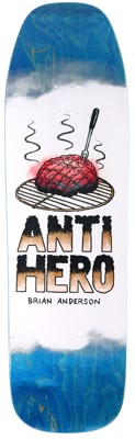 Anti-Hero Anderson Toasted Fried Cooked 9.25 BA18 Shape Skateboard Deck - blue - view large