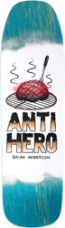 Anti-Hero Anderson Toasted Fried Cooked 9.25 BA18 Shape Skateboard Deck - teal