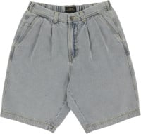 Tactics Buffet Pleated Denim Shorts - light wash denim