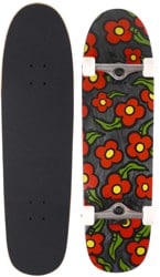 Krooked Wild Style Flowers 8.88 Complete Cruiser Skateboard - black