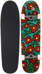 Krooked Wild Style Flowers 8.88 Complete Cruiser Skateboard - green