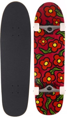 Krooked Wild Style Flowers 8.88 Complete Cruiser Skateboard - red - view large