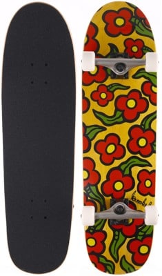 Krooked Wild Style Flowers 8.88 Complete Cruiser Skateboard - yellow - view large