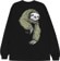 Welcome Sloth L/S T-Shirt - black - reverse