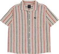 RVCA Satellite Stripe S/S Shirt - khaki