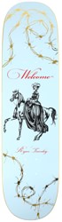 Welcome Townley Cowgirl 8.6 Enenra Shape Skateboard Deck - light blue/gold foil