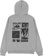 Calm Corp Violent Activity Hoodie - heather grey - reverse