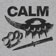 Calm Corp Violent Activity Hoodie - heather grey - front detail