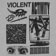 Calm Corp Violent Activity Hoodie - heather grey - reverse detail