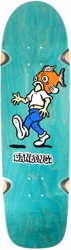 Polar Skate Co. Sanbongi Fish Head 8.75 Surf Jr. Shape Wheel Wells Skateboard Deck - teal