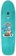 Polar Skate Co. Sanbongi Fish Head 8.75 Surf Jr. Shape Wheel Wells Skateboard Deck - teal - top