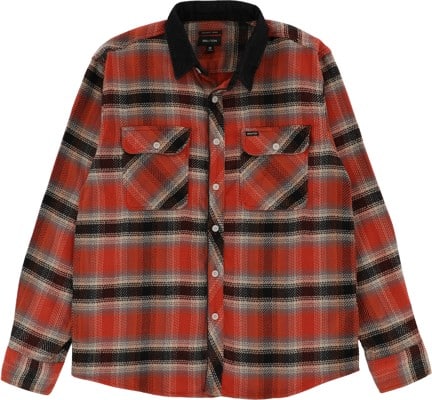 Brixton Bowery Stretch X Flannel Shirt - phoenix orange - view large