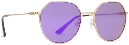 Dot Dash Jitters Sunglasses - gold satin/purple chrome lens - view large