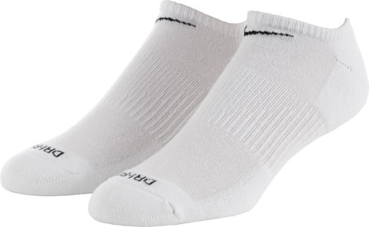 Nike SB Everyday No Show Plus Cushioned 3-Pack Sock - white/black | Tactics