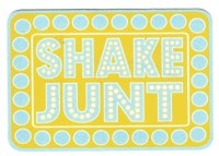 Shake Junt Box Logo Sticker - yellow/sky