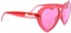 Happy Hour Heart Ons Sunglasses - red sparkle - side