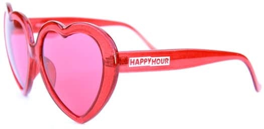 Happy Hour Heart Ons Sunglasses - red sparkle - view large