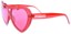 Happy Hour Heart Ons Sunglasses - red sparkle