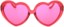 Happy Hour Heart Ons Sunglasses - red sparkle - front