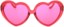 Happy Hour Heart Ons Sunglasses - red sparkle - front