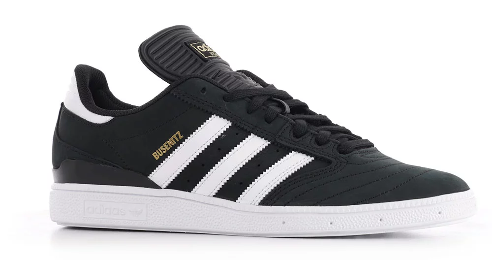 Adidas Busenitz Pro Skate Shoes - core black/footwear white/gold - Free Shipping | Tactics