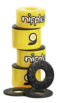 Orangatang Nipples Double Barrel Skate Bushings (2 Truck Set) - yellow (hard) - view large