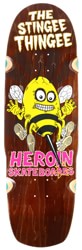 Heroin Stingee Thingee 9.8 Wheel Well Skateboard Deck - brown