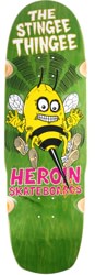 Heroin Stingee Thingee 9.8 Wheel Well Skateboard Deck - green