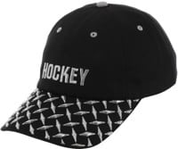 Hockey Diamond Plate Snapback Hat - black