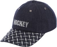 Hockey Diamond Plate Snapback Hat - denim