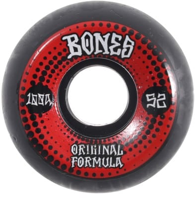 Bones 100's OG Formula V5 Sidecut Skateboard Wheels - black/red (100a) - view large