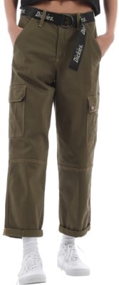 Dickies Women's Contrast Cropped Cargo Pants - military green - view large