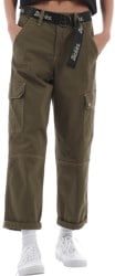 Dickies Women's Crop Cargo Pants - stonewashed military green