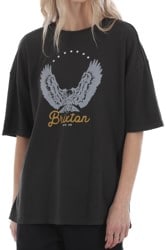 Brixton Women's Freebird Oversized BF T-Shirt - washed black