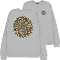 Spitfire Gonz Flower Swirl Crew Sweatshirt - grey heather