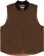 Creature Bonehead Flame Work Vest Jacket - brown