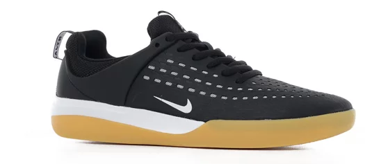Nike SB SB Nyjah Free 3 Zoom Air Skate Shoes - black/white-black-white-gum light brown