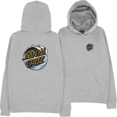 Santa Cruz Kids Wave Dot Hoodie - grey heather/gold - view large