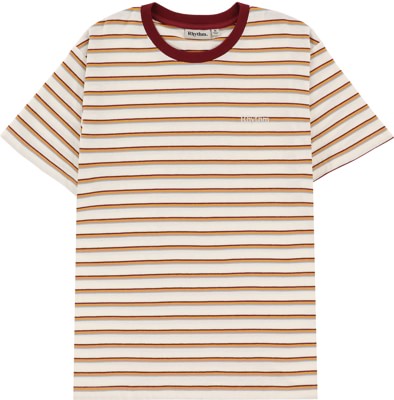 Rhythm Everyday Stripe T-Shirt - natural/burgundy - view large