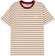 Rhythm Everyday Stripe T-Shirt - natural/burgundy