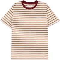 Rhythm Everyday Stripe T-Shirt - natural/burgundy