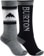 Burton Kids Weekend Midweight 2-Pack Snowboard Socks - true black