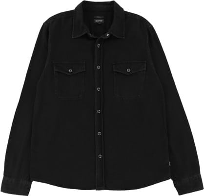 Brixton Wayne Stretch L/S Shirt - washed black - view large