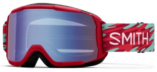 Smith Kids Daredevil Snowboard Goggles - crimson swirled/blue sensor mirror lens - view large
