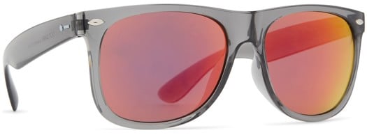 Dot Dash Kerfuffle Sunglasses - grey trans satin/blk-fire chrome lens - view large