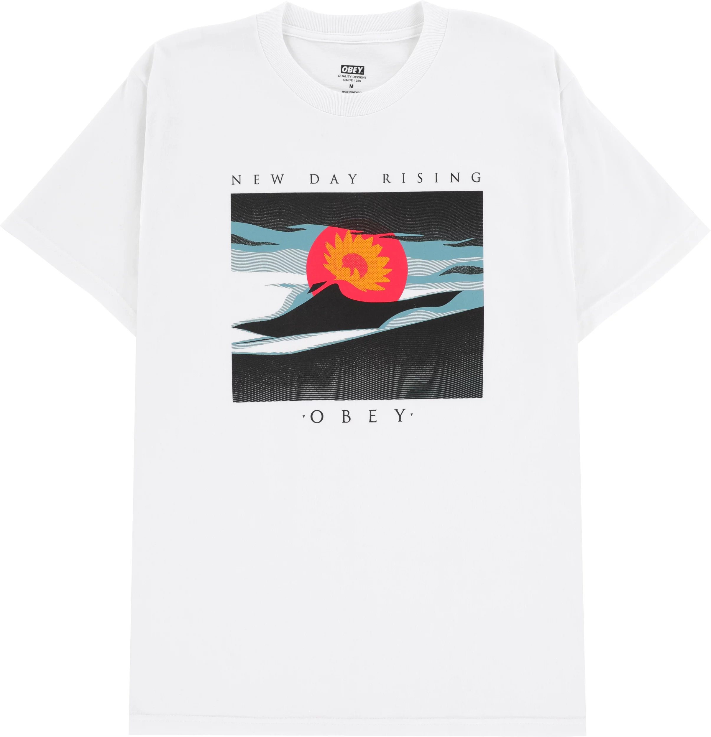 Obey white t shirt cheap