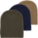 Burton Recycled DND Beanie 3-Pack - nightfall/sandstone/forest moss